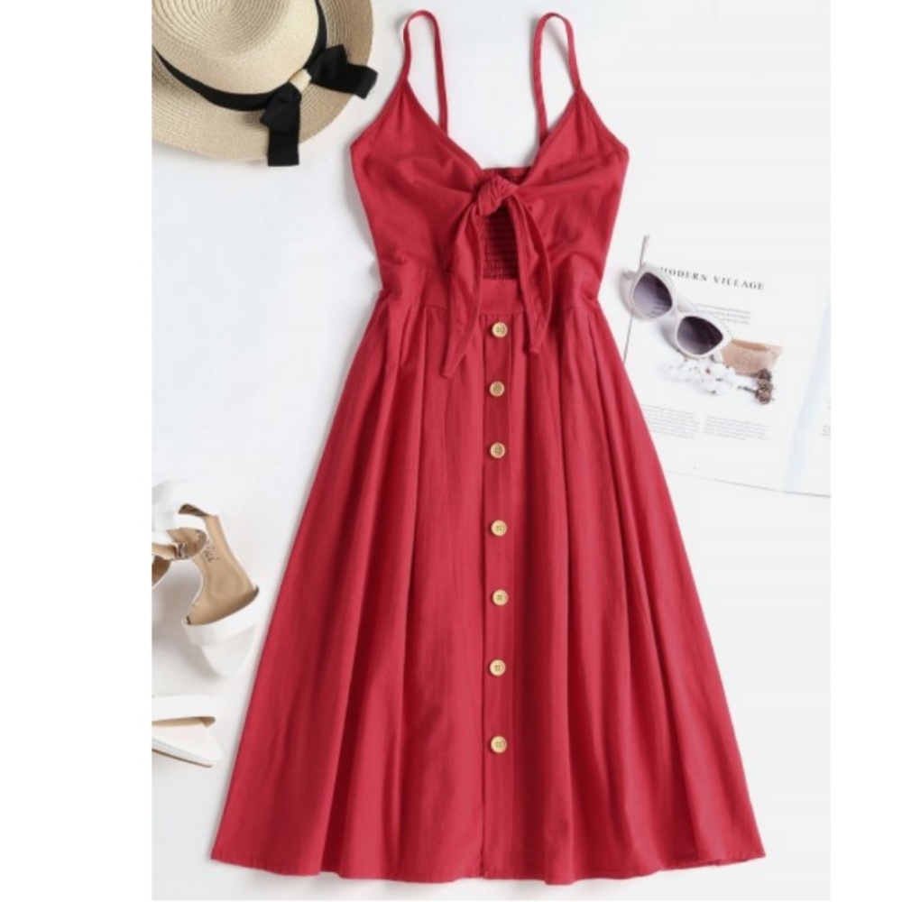 Smock Tie Cami Dress